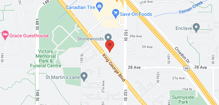 map of 309 15140 29A AVENUE